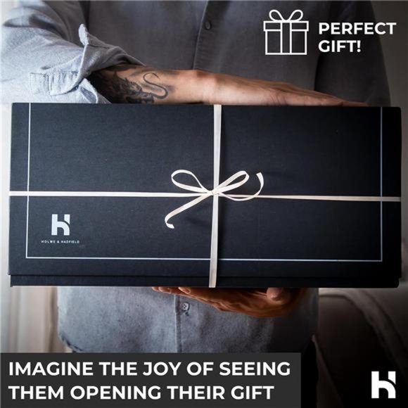 Watch Box Organizer for Men - 5 Pillar Watch Holder with Acrylic Cover, Black - Picture 5 of 6